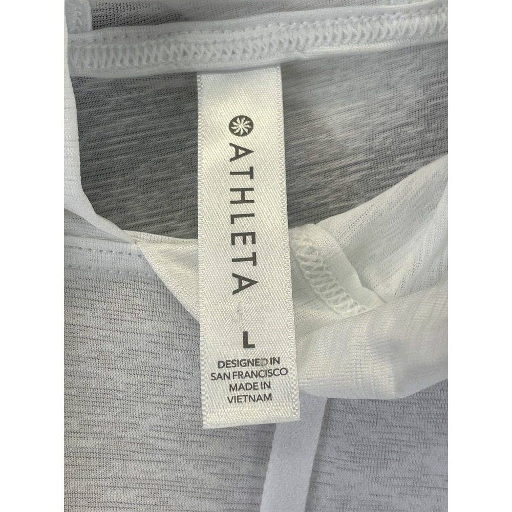Athleta Womens Sz Large White Sheer Hoodie (Q25) NW/OTs - Picture 2 of 3